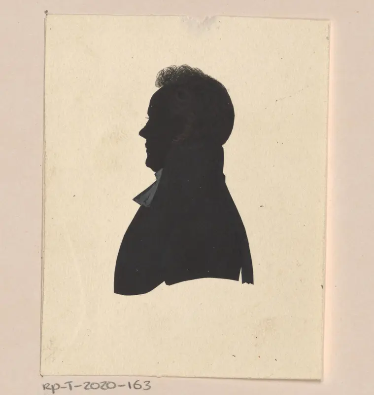 Silhouetportret van Jan Jacob van Voorst Wall Art by anonymous - High-Resolution Digital Print