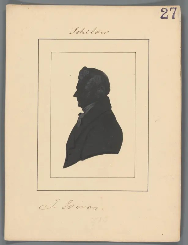 Silhouetportret van Joannes Esman Wall Art by Elisabeth Alida Haanen - High-Resolution Digital Print