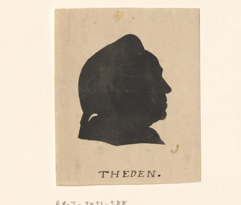 Silhouetportret van Johann Christian Anton Theden Wall Art by anonymous - High-Resolution Digital Print