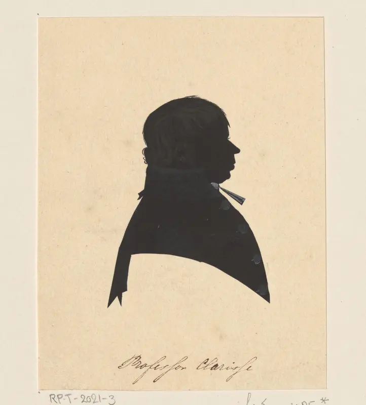 Silhouetportret van Johannes Clarisse Wall Art by anonymous - High-Resolution Digital Print