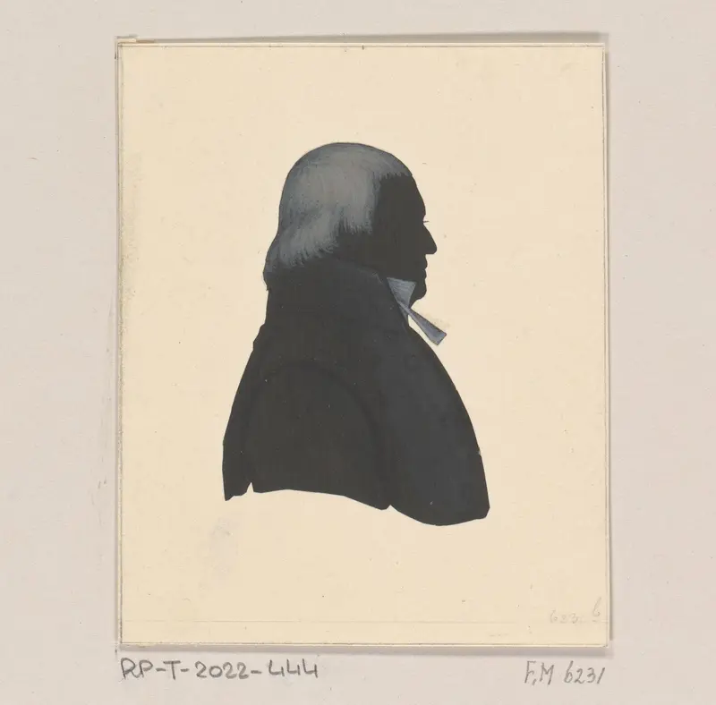 Silhouetportret van Johannes Leonardus Wolterbeek Wall Art by anonymous - High-Resolution Digital Print
