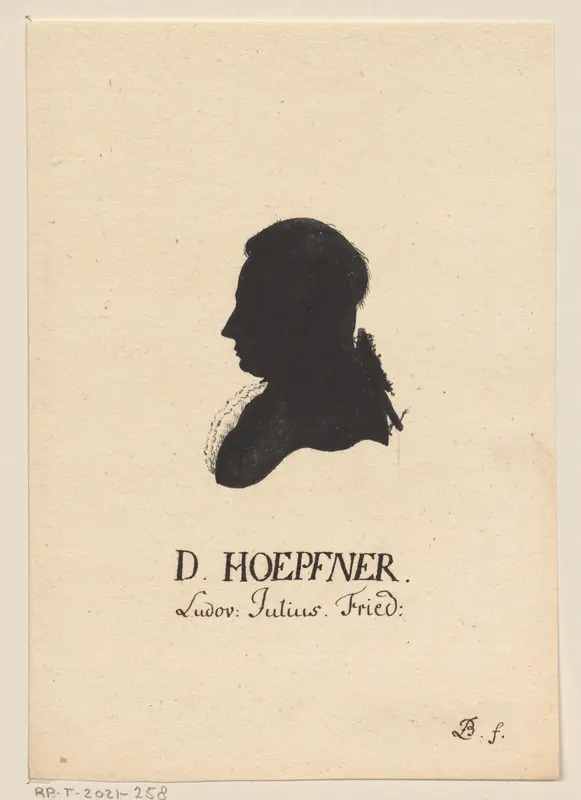 Silhouetportret van Ludwig Höpfner Wall Art by Unknown - High-Resolution Digital Print