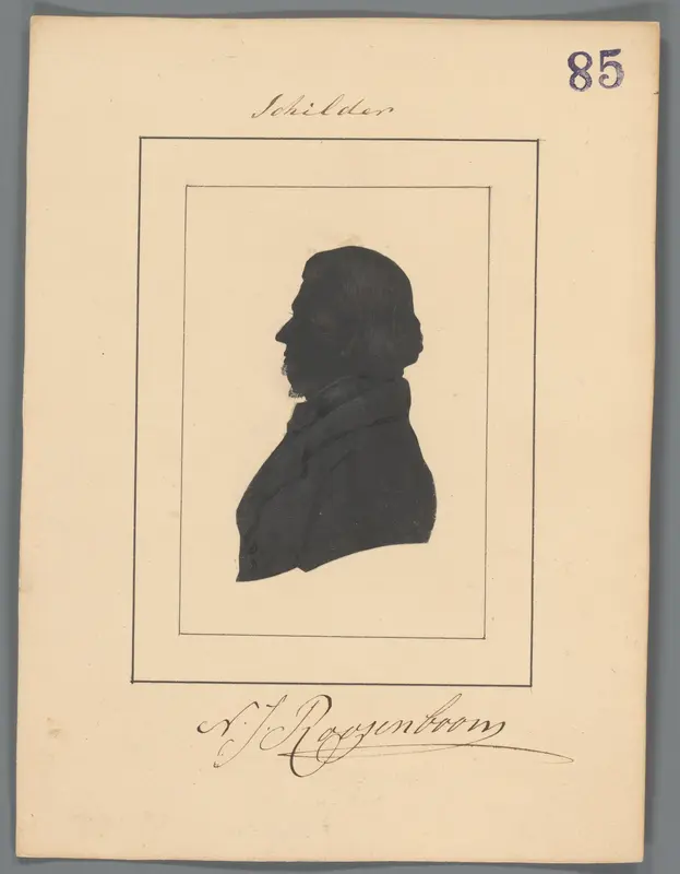 Silhouetportret van Nicolaas Johannes Roosenboom Wall Art by Elisabeth Alida Haanen - High-Resolution Digital Print