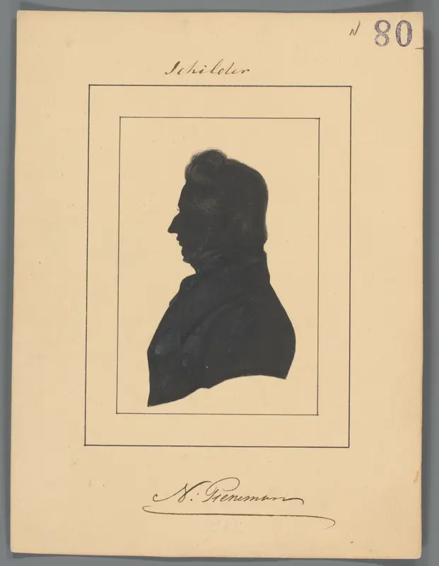Silhouetportret van Nicolaas Pieneman Wall Art by Elisabeth Alida Haanen - High-Resolution Digital Print