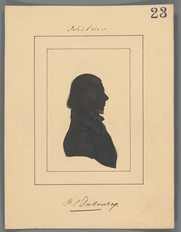 Silhouetportret van Pierre Louis Dubourcq Wall Art by Elisabeth Alida Haanen - High-Resolution Digital Print