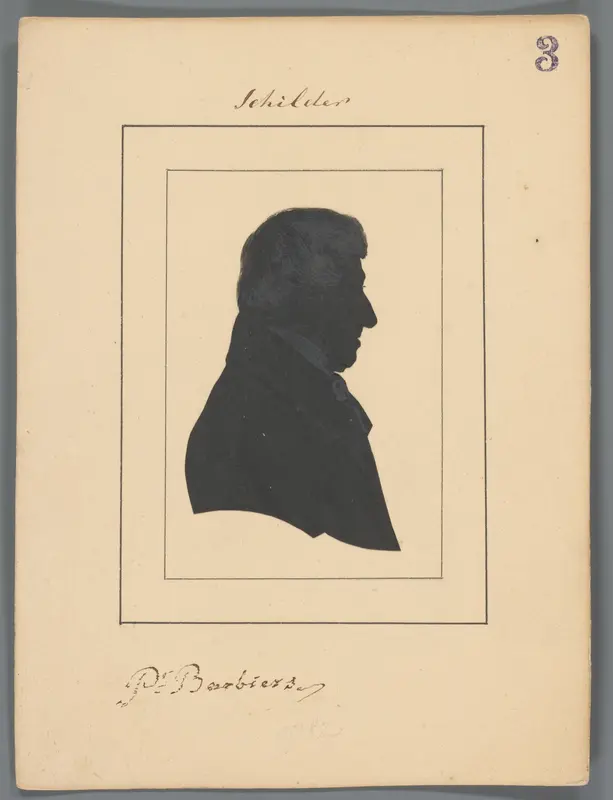 Silhouetportret van Pieter Bartholomeusz. Barbiers Wall Art by Elisabeth Alida Haanen - High-Resolution Digital Print