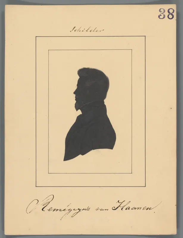 Silhouetportret van Remigius Adrianus Haanen Wall Art by Elisabeth Alida Haanen - High-Resolution Digital Print