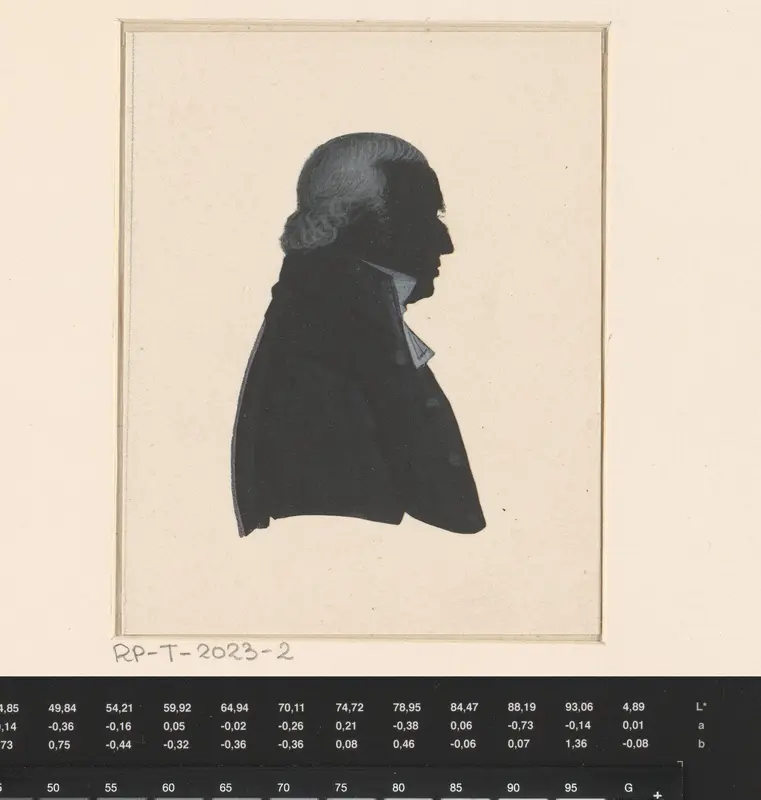 Silhouetportret van Rijnhard Jan van der Meulen Wall Art by anonymous - High-Resolution Digital Print