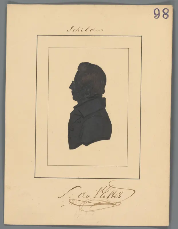 Silhouetportret van Samuel de Vletter Wall Art by Elisabeth Alida Haanen - High-Resolution Digital Print
