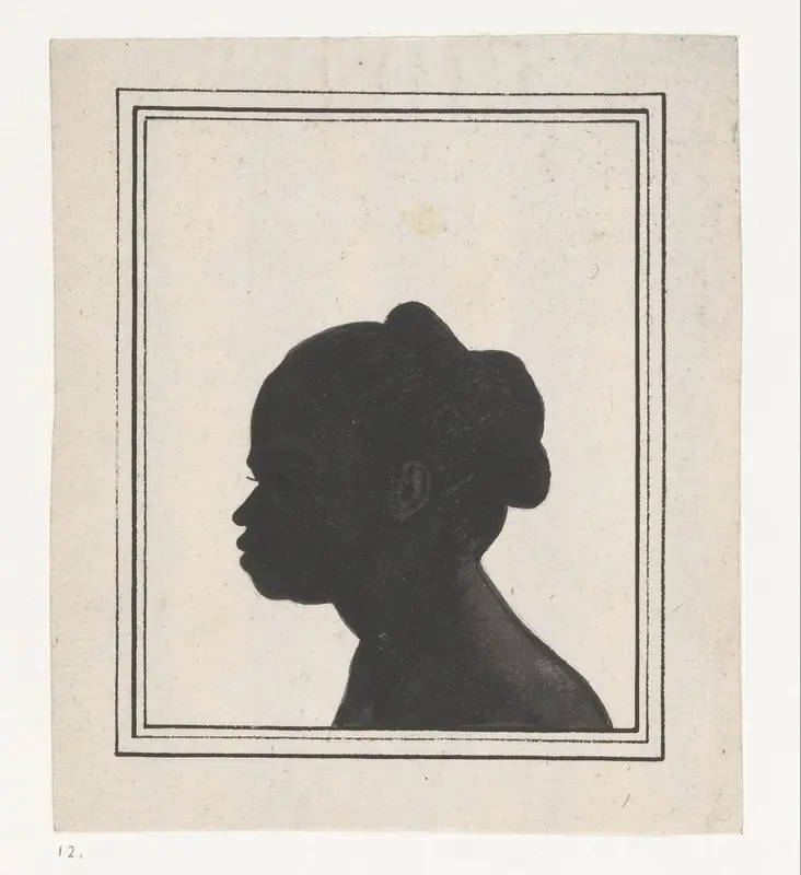 Silhouetportret van Sara Wall Art by Jan Brandes - High-Resolution Digital Print