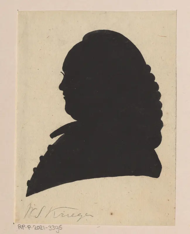 SIlhouetportret van Wilhelm Leendert Krieger Wall Art by anonymous - High-Resolution Digital Print