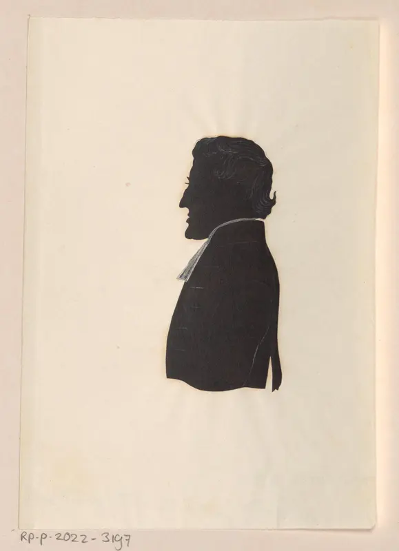 Silhouetportret van Willem Storm Wall Art by anonymous - High-Resolution Digital Print