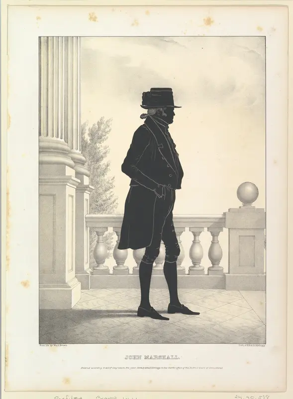 Silhouette Portrait of John Marshall Wall Art by William Henry Brown - High-Resolution Digital Print