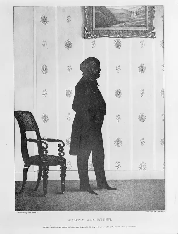 Silhouette Portrait of Martin Van Buren Wall Art by William Henry Brown - High-Resolution Digital Print