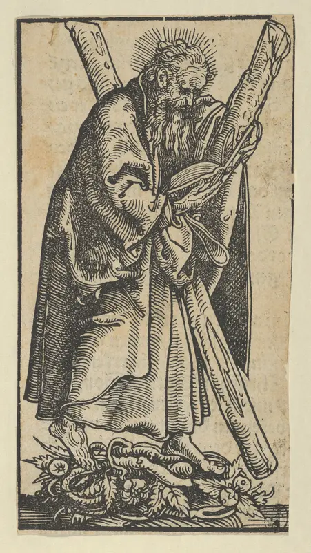 Silver Statuette of St. Andrew, from the "Wittenberg Reliquaries" Wall Art by Lucas Cranach the Elder - High-Resolution Digital Print