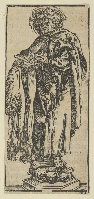 Silver Statuette of St. Bartholomew, from the "Wittenberg Reliquaries" Wall Art by Lucas Cranach the Elder - High-Resolution Digital Print