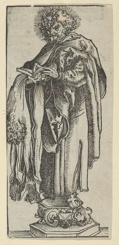 Silver Statuette of St. Bartholomew from the Wittenberg Reliquaries Wall Art by Lucas Cranach the Elder - High-Resolution Digital Print