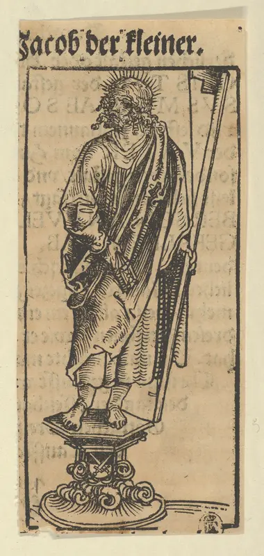 Silver Statuette of St. James the Less, from the "Wittenberg Reliquaries" Wall Art by Lucas Cranach the Elder - High-Resolution Digital Print