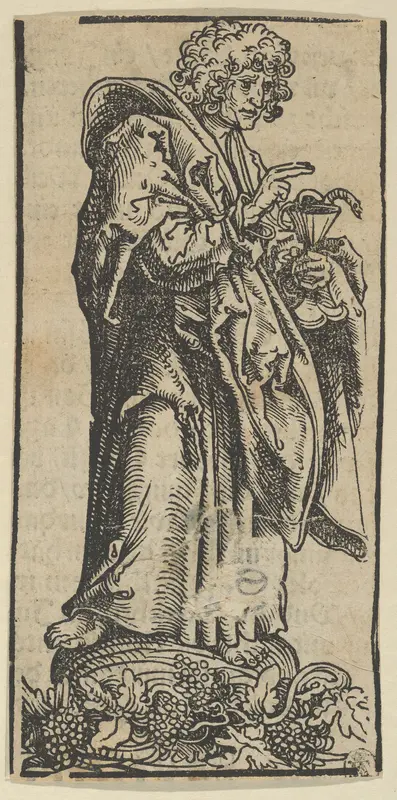Silver Statuette of St. John, from the "Wittenberg Reliquaries" Wall Art by Lucas Cranach the Elder - High-Resolution Digital Print