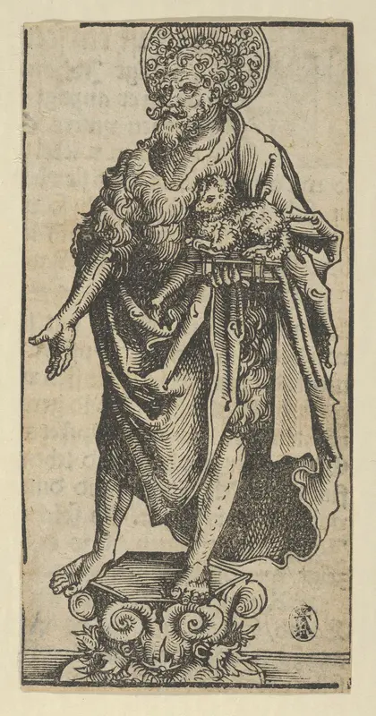 Silver Statuette of St. John the Baptist, from the "Wittenberg Reliquaries" Wall Art by Lucas Cranach the Elder - High-Resolution Digital Print