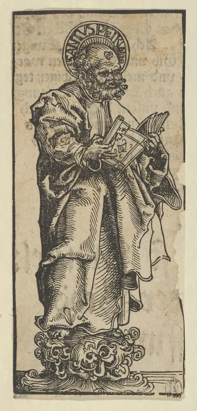 Silver Statuette of St. Peter, from the "Wittenberg Reliquaries" Wall Art by Lucas Cranach the Elder - High-Resolution Digital Print