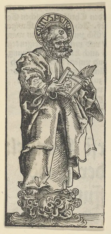Silver Statuette of St. Peter from the Wittenberg Reliquaries Wall Art by Lucas Cranach the Elder - High-Resolution Digital Print