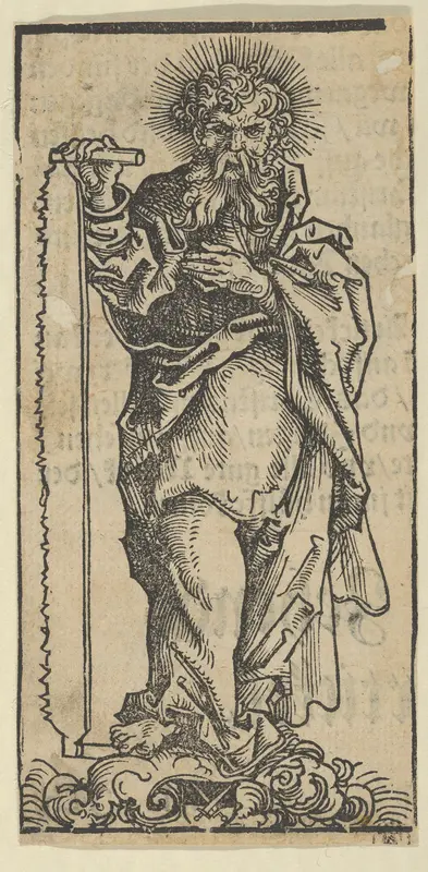 Silver Statuette of St. Simon, from the "Wittenberg Reliquaries" Wall Art by Lucas Cranach the Elder - High-Resolution Digital Print