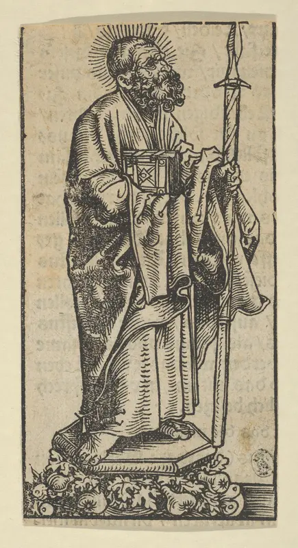 Silver Statuette of St. Thomas, from the "Wittenberg Reliquaries" Wall Art by Lucas Cranach the Elder - High-Resolution Digital Print