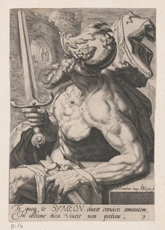 Simeon, from "The Twelve Sons of Jacob" Wall Art by Jacques de Gheyn II - High-Resolution Digital Print