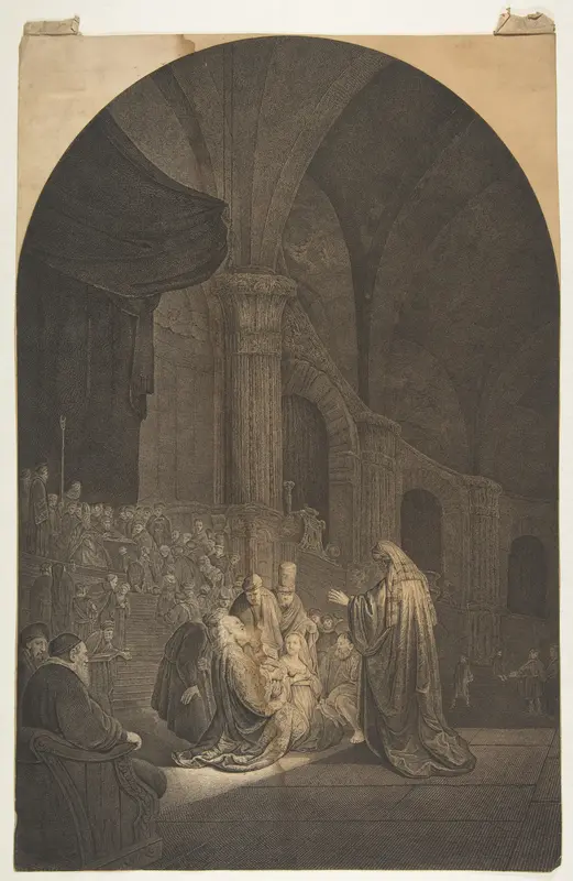 Simeon in the Temple Wall Art by Jean Pierre de Frey - High-Resolution Digital Print