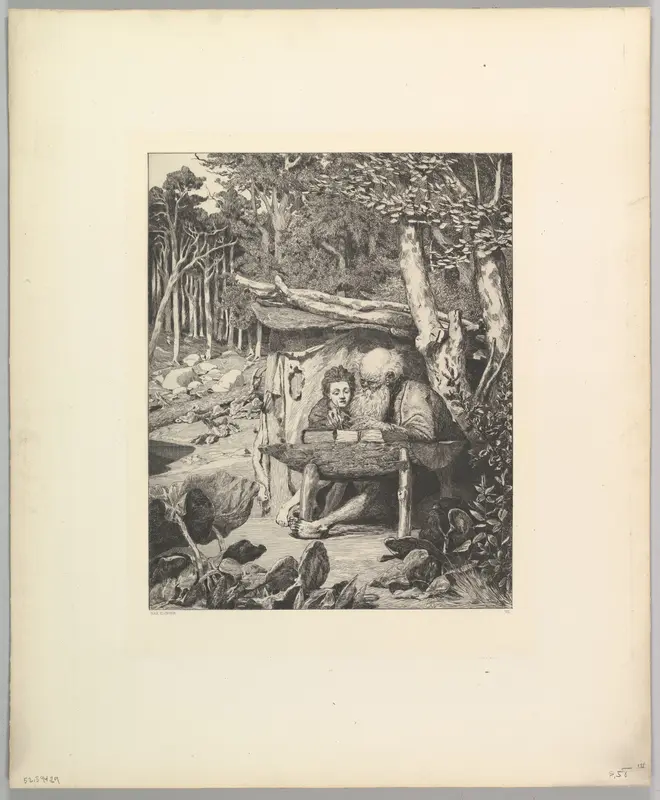 Simplici Schreibstunde, from the series Intermezzi Wall Art by Max Klinger - High-Resolution Digital Print