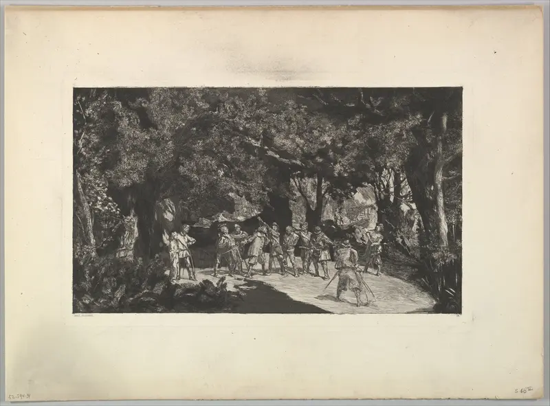 Simplicius unter den Soldaten, from the series Intermezzi Wall Art by Max Klinger - High-Resolution Digital Print
