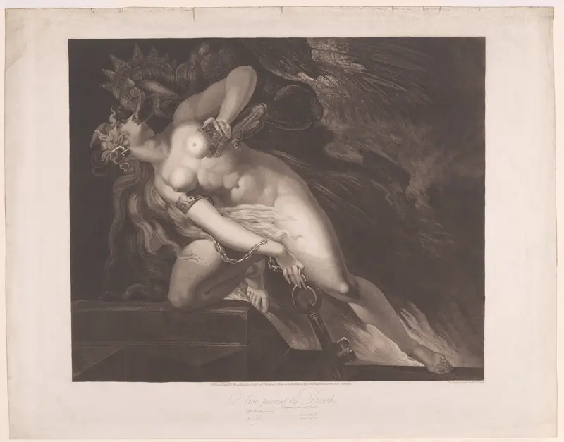 Sin Pursued by Death (John Milton, Paradise Lost, Book 2, 787, 790-792) Wall Art by Moses Haughton the younger - High-Resolution Digital Print