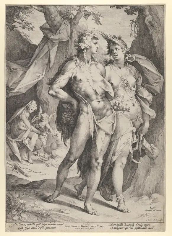 Sine Cerere et Baccho Friget Venus [Without Ceres and Bacchus Venus Grows Cold] Wall Art by Jan Muller - High-Resolution Digital Print
