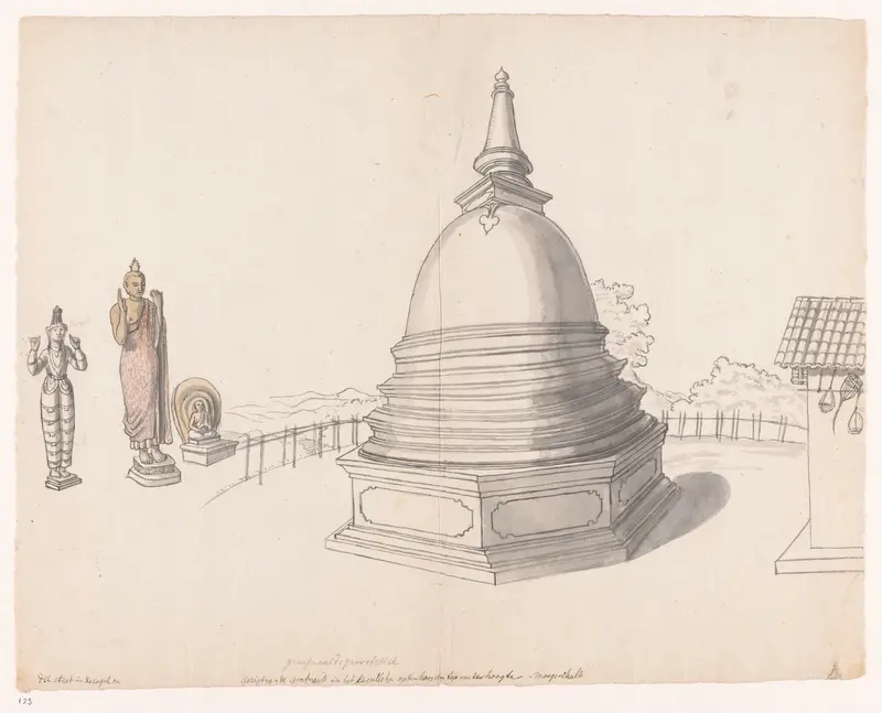 Singalese stupa te Moegerikalle Wall Art by Jan Brandes - High-Resolution Digital Print