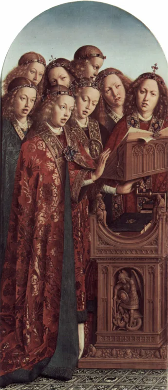 Singing Angels Wall Art by Jan van Eyck - High-Resolution Digital Print