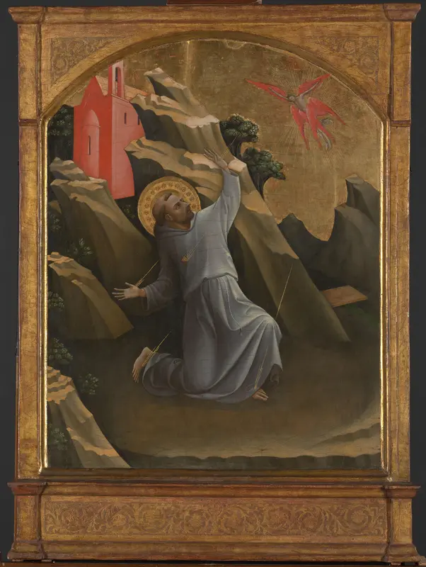 Sint-Franciscus van Assisi ontvangt de stigmata Wall Art by Lorenzo Monaco - High-Resolution Digital Print