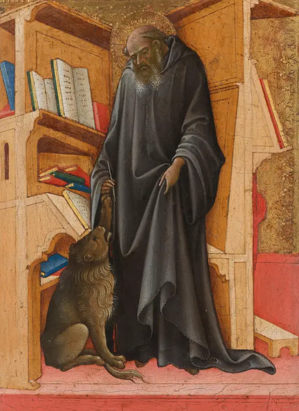 Sint-Hiëronymus in zijn studeervertrek Wall Art by Lorenzo Monaco - High-Resolution Digital Print