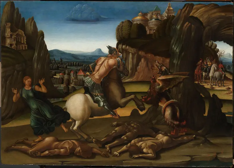 Sint Joris en de draak Wall Art by Unknown - High-Resolution Digital Print