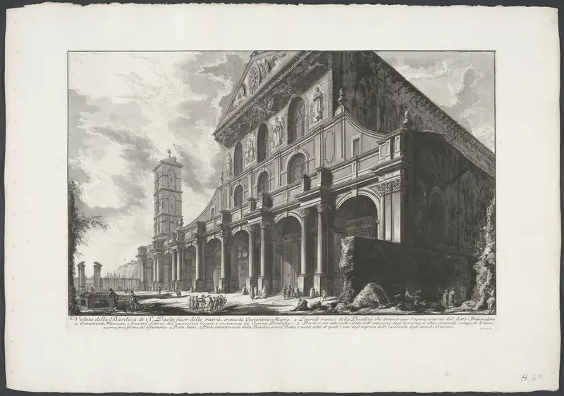 Sint-Paulus buiten de Muren te Rome Wall Art by Unknown - High-Resolution Digital Print