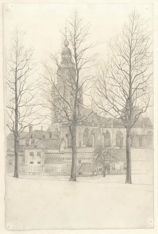 Sint Walburgskerk te Zutphen Wall Art by Johanna Quirina van Regteren Altena - High-Resolution Digital Print