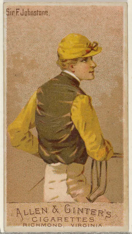 Sir F. Johnstone, from the Racing Colors of the World series (N22a) for Allen & Ginter Cigarettes Wall Art by Allen & Ginter - High-Resolution Digital Print