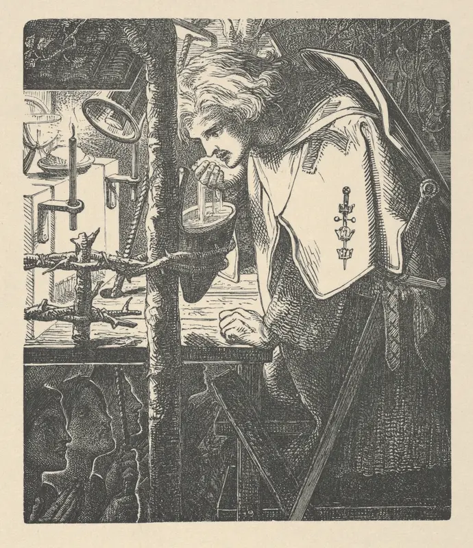 Sir Galahad (from Tennyson's Poems, New York, 1903) Wall Art by Dante Gabriel Rossetti - High-Resolution Digital Print