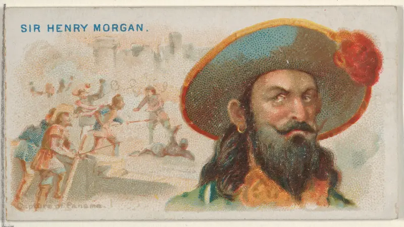 Sir Henry Morgan, Capture of Panama, from the Pirates of the Spanish Main series (N19) for Allen & Ginter Cigarettes Wall Art by Allen & Ginter - High-Resolution Digital Print