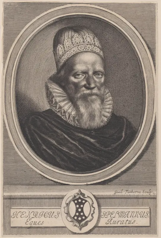 Sir Henry Spelman (Henricus Spelmannus Eques Auratus) Wall Art by William Faithorne the Elder - High-Resolution Digital Print