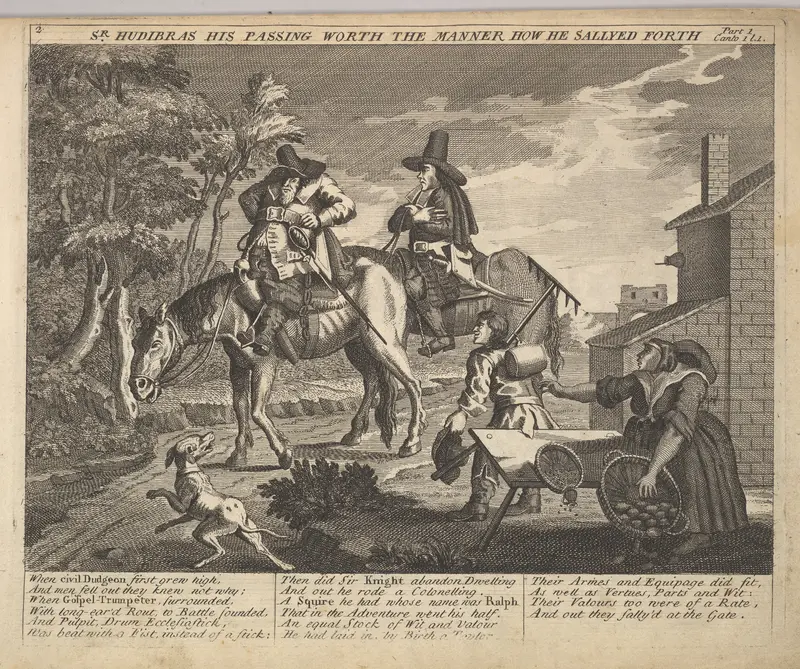 Sir Hudibras His Passing Worth the Manner How He Sallyed Forth (Plate 2: Illustrations to Samuel Butler's Hudibras) Wall Art by William Hogarth - High-Resolution Digital Print
