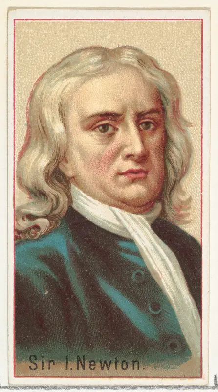 Sir Isaac Newton, printer's sample for the World's Inventors souvenir album (A25) for Allen & Ginter Cigarettes by Allen & Ginter - High-Resolution Digital Print
