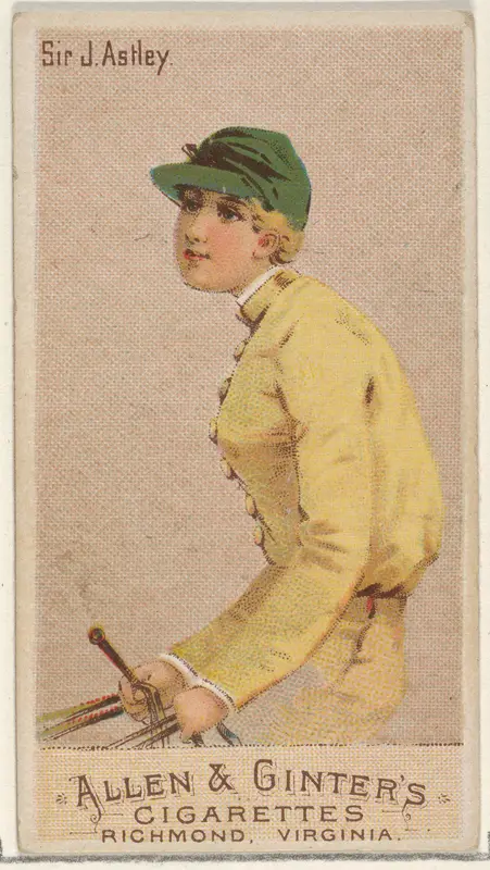Sir J. Astley, from the Racing Colors of the World series (N22a) for Allen & Ginter Cigarettes Wall Art by Allen & Ginter - High-Resolution Digital Print