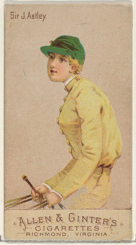 Sir J. Astley, from the Racing Colors of the World series (N22b) for Allen & Ginter Cigarettes Wall Art by Allen & Ginter - High-Resolution Digital Print