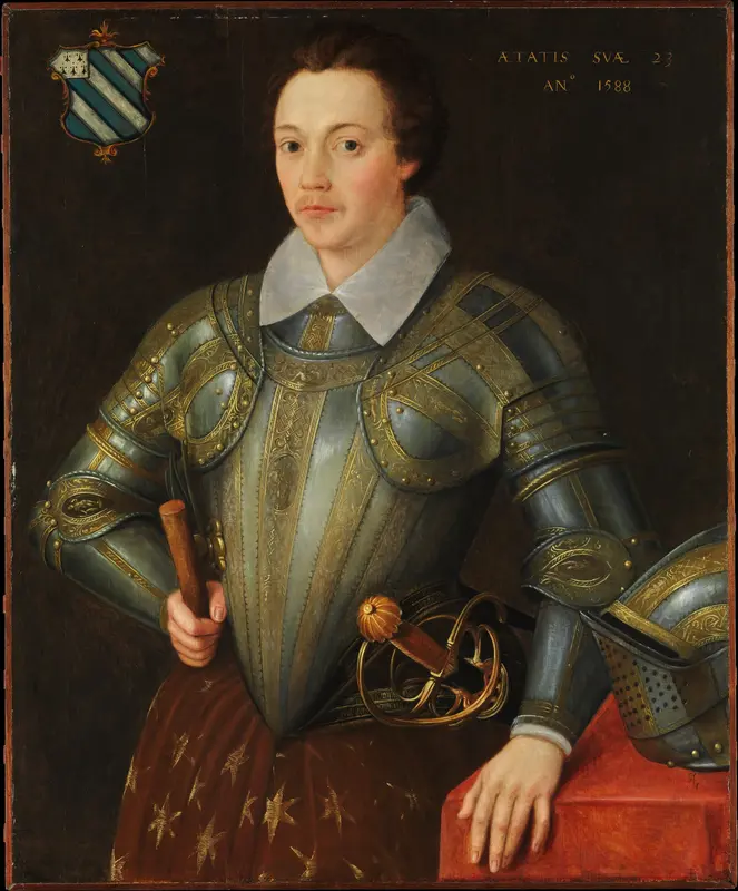 Sir John Shurley of Isfield (1565–1632) Wall Art by British Painter - High-Resolution Digital Print